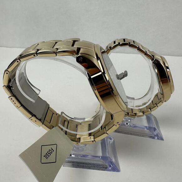 Fossil Couple Set His and Her Chronograph Gold-Tone Watch Gift Set BQ2400SET - Picture 5 of 10